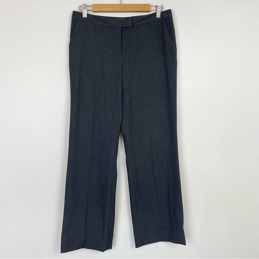Calvin Klein Women Mid Rise Dark Grey Straight Leg Trousers Pants